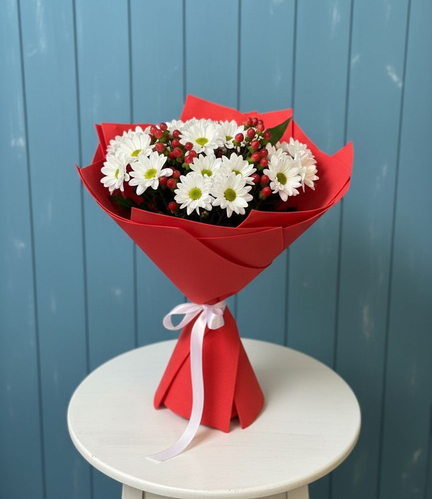 Букет цветов из: Хризантемы в Юровка