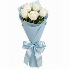 Букет 5 Белых роз Проуд в Юровка