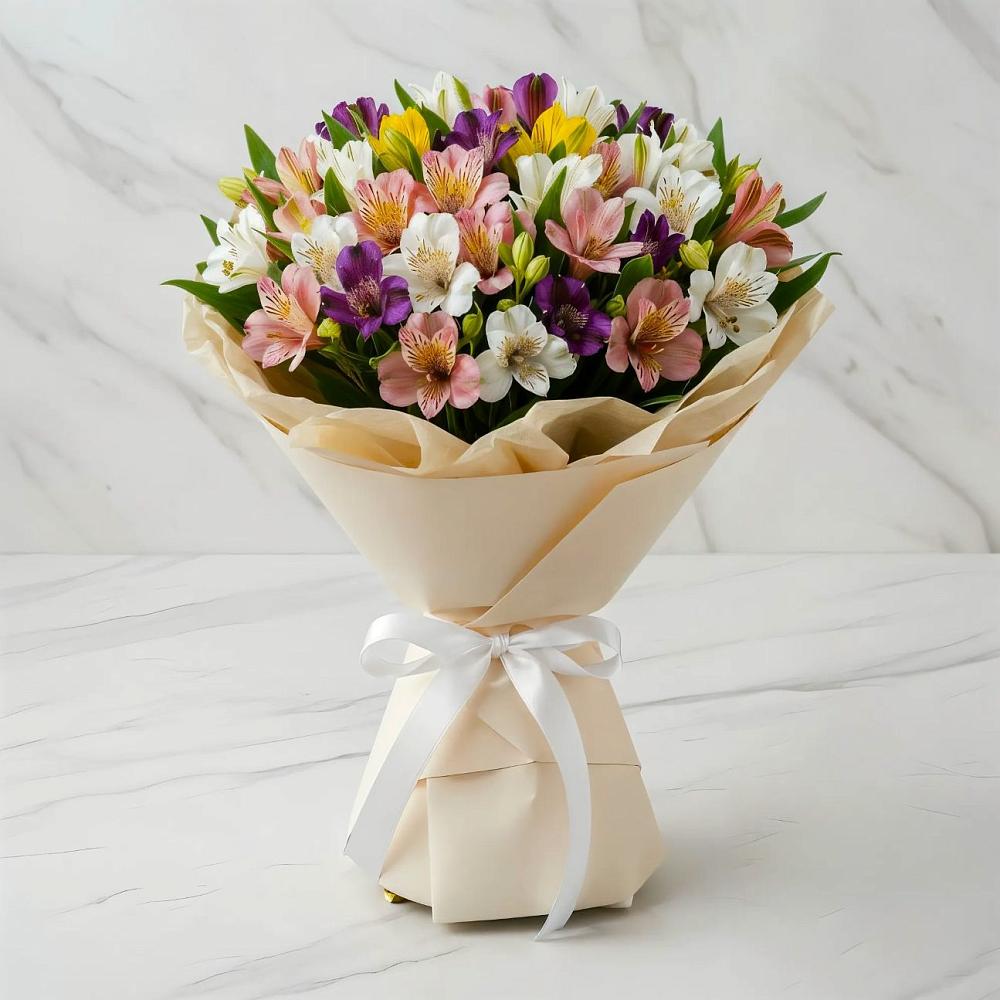 Букет цветов из: Альстромерии в Юровка