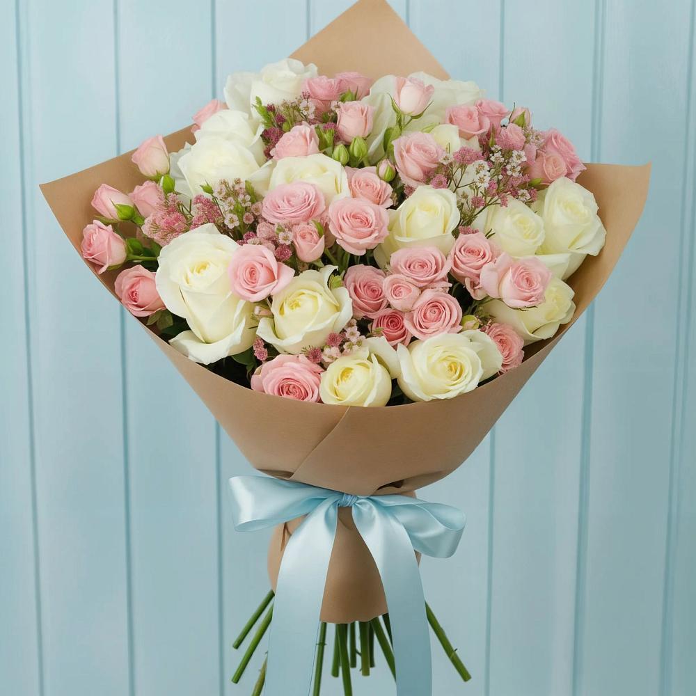 Букет цветов из: Розы в Юровка