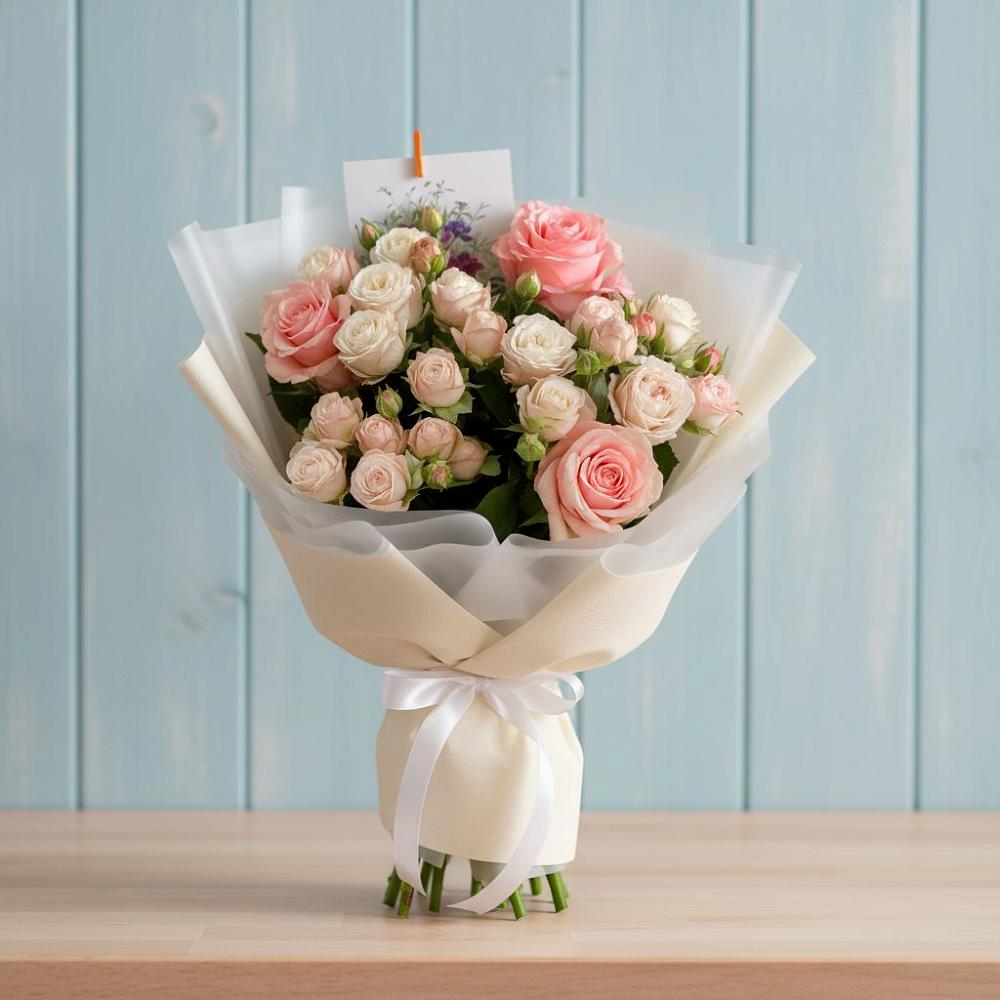 Букет цветов из: Розы в Юровка