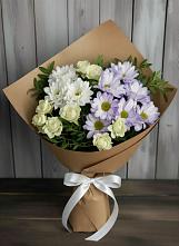 Букет цветов из:  Хризантемы и Розы #REPLACE_PRED# Юровка