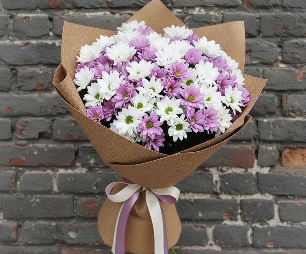 Букет цветов из: Хризантемы в Юровка