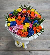 Букет цветов из:  Розы и Хризантемы в Юровка