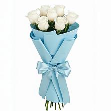 Букет 7 белых роз Проуд в Юровка