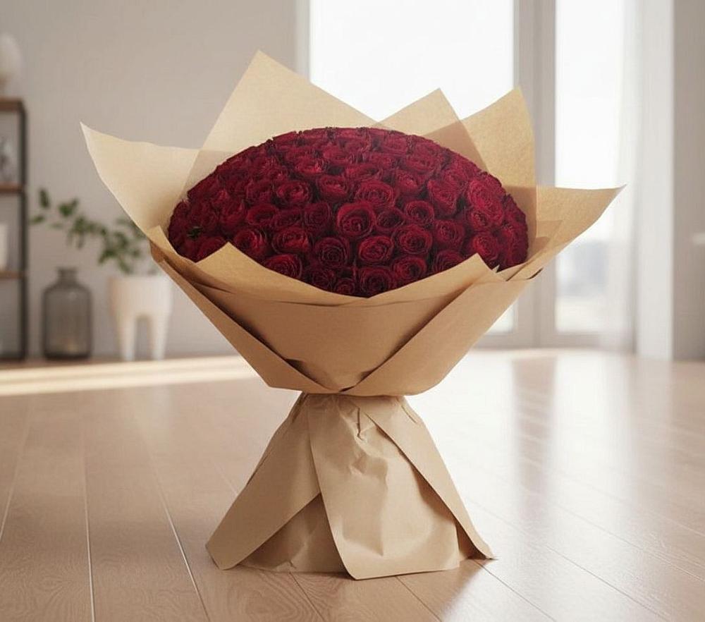 Букет 101 Красная роза в Юровка