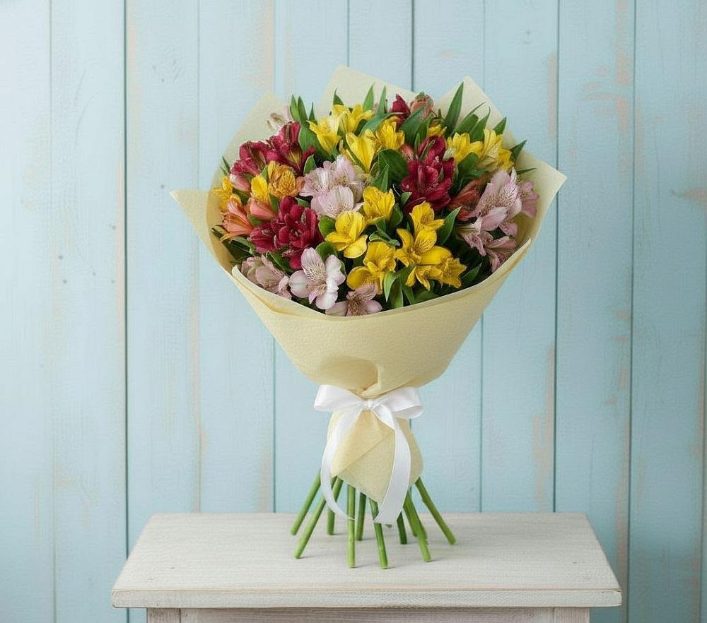 Букет цветов из: Альстромерии в Юровка