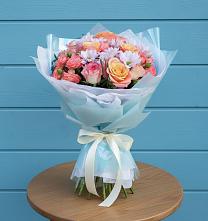 Букет цветов из:  Хризантемы и Розы #REPLACE_PRED# Юровка