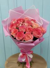 Букет 15 Розовых роз Равель в Юровка